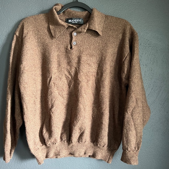 Brown Wool Button-up Collared Sweater - Fast shipping 📦 - Picture 2 of 2